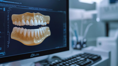Dentist office with orthodontics and dentistry equipmentの写真素材
