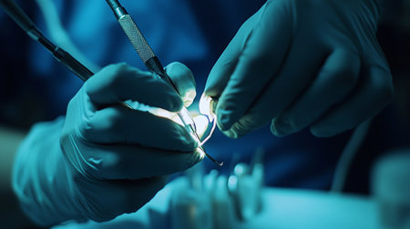 Dental surgery. Orthodontic dentistry. Modern medical equipmentの写真素材