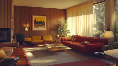 Interior of a living room in a hotel. 3d renderの写真素材