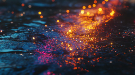 abstract bokeh background, defocused bokeh lightsの写真素材