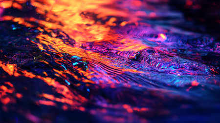 Colorful abstract background of water surface with ripples and waves.の写真素材