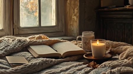 coffee beans and spoon on burlap background, shallow depth of fieldの写真素材