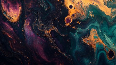 Marble abstract acrylic background. Marbling artwork texture. Agate ripple pattern. Gold powder.の写真素材