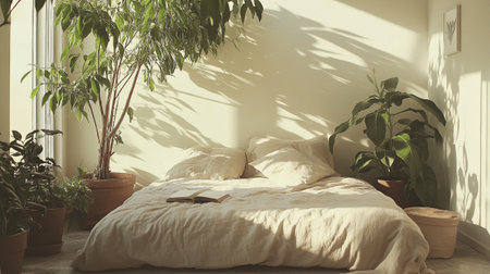 Cup of coffee on wooden table near window at morning time.の写真素材