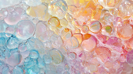 Colorful bubbles in water as a background. Abstract background. Macroの写真素材