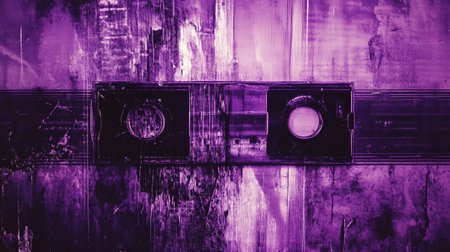 Audio cassette tape on a grunge background. Toned image.の写真素材