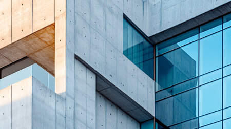 Detail of the facade of a modern office building. Abstract backgroundの素材