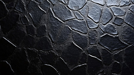 Close-up of a black leather texture. Abstract background for design.の写真素材