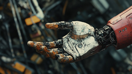 Close up of robot hand. Technology concept. 3D Renderingの写真素材