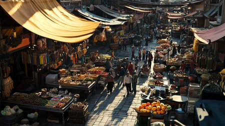 View of a local marketの写真素材