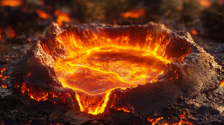 Closeup of hot coals burning in the brazier.の写真素材