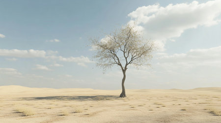 Lonely tree in the desert.の写真素材