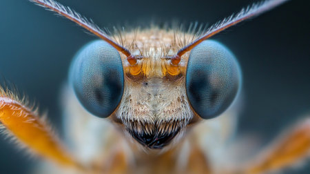 Macro shot of the eye of a bee, macro photography of eyesの写真素材