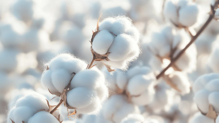 Cotton plant ready for harvesting, selective focus, toned imageの写真素材