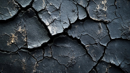 Close-up of cracked surface of the earth. Abstract background.の写真素材