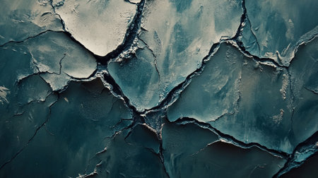 abstract background of cracked blue paint in a wall, with cracksの素材