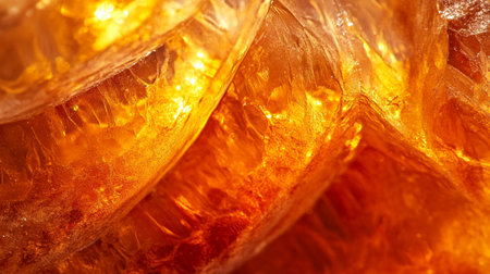 Macro shot of ice cubes in the sunlight. Abstract background.の写真素材