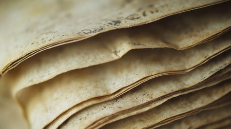 Old book pages close-up. Shallow depth of field.の写真素材