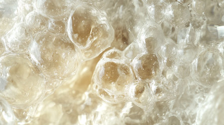 Bubble foam as a background. Macro photo of bubble foamの写真素材