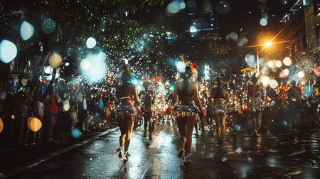 Unidentified people take part in the annual gay parade in Bangkok, Thailand.の写真素材