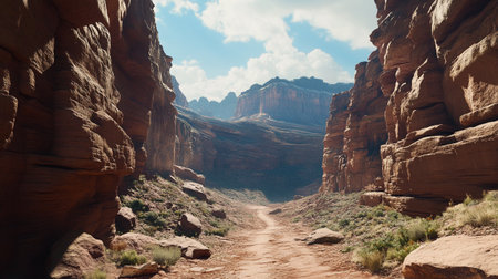 Hiking trail in Capitol Reef National Park in United States of Americaの写真素材