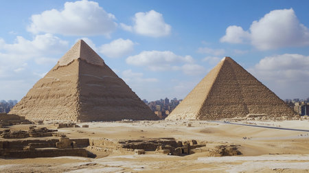 Pyramid of Khafre in Cairo, Egyptの写真素材