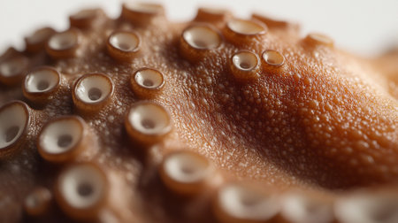 Octopus close up. Seafood background. Close up of octopus tentacles.の写真素材