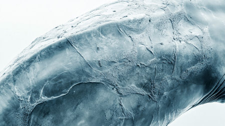 Close-up of a piece of ice on a white background.の素材