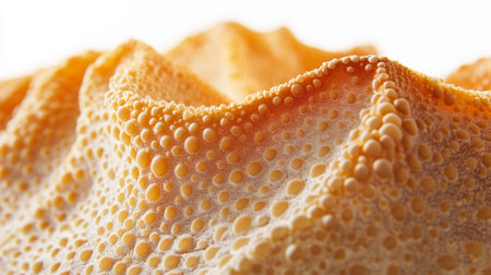 Close-up of sponge on white background. Shallow depth of field.の写真素材