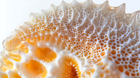 Macro image of a sea shell. Abstract background and texture for design.の写真素材