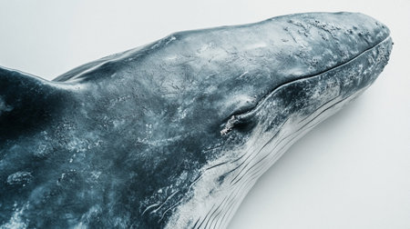 Humpback whale isolated on a white background. Toned.の写真素材