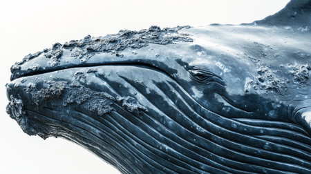 Close up of the head of a humpback whale. Toned.の写真素材
