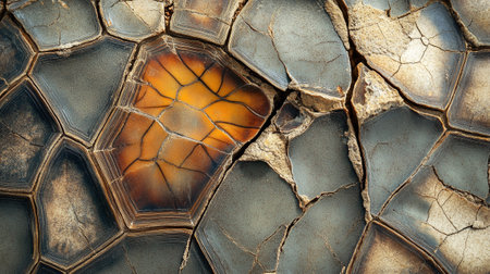 Close up of cracked stone wall. Abstract background and texture for design.の写真素材