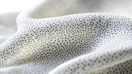Close up of white fabric cloth texture background. Macro of cloth texture.の写真素材