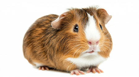 guinea pig isolated on white background close up. studio shot.の写真素材