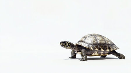 Tortoise isolated on white background. 3d render illustration.の写真素材