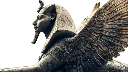 Sphinx of Ancient Egypt, Luxor, Egypt, Africaの写真素材