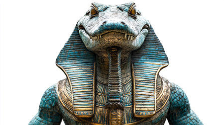 Statue of a monster isolated on white background. 3d rendering.の写真素材