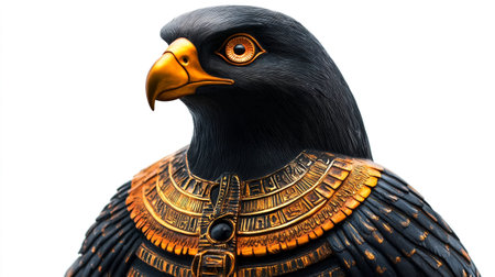 Eagle statue isolated on white background. 3d rendering, 3d illustration.の写真素材