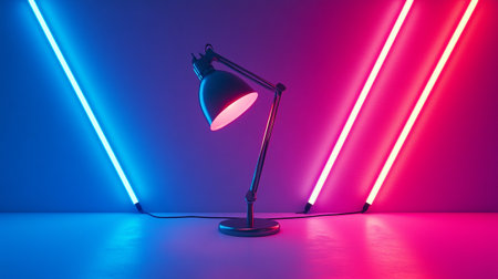 Electronic cigarette on a dark background with colored smoke and backlightの写真素材