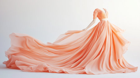 Wedding dress on a white background. Wedding dress on a white backgroundの写真素材