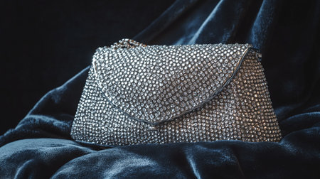 Fashion luxury snakeskin python handbag on a dark background.の写真素材