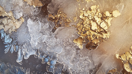 Abstract background of ice. Winter landscape. Frosty winter day.の写真素材