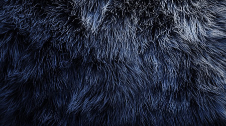 Close up of blue fur texture for background. Natural fur background.の写真素材
