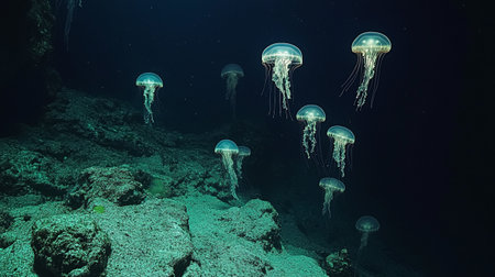 Jellyfish in the Red Sea, Egypt.の写真素材