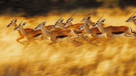 Springbok (Aepyceros melampus) in Africaの写真素材