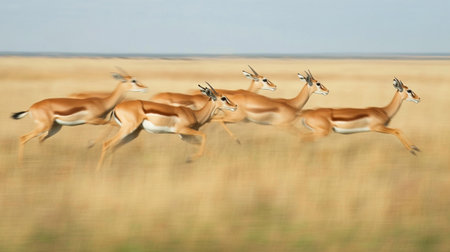 Springbok antelope (Aepyceros melampus) in Africaの写真素材