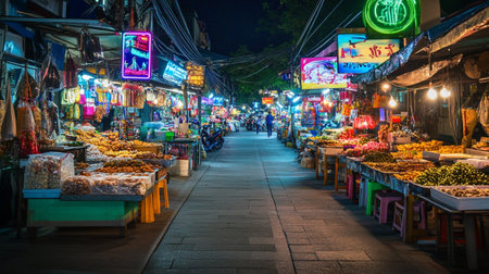 Night market in Thailandの素材