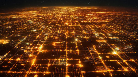 Futuristic technology background design with glowing particles. 3D renderingの写真素材