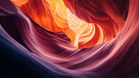 Lower Antelope Canyon in Arizona, United States of America. Beautiful colors of the rocks.の写真素材